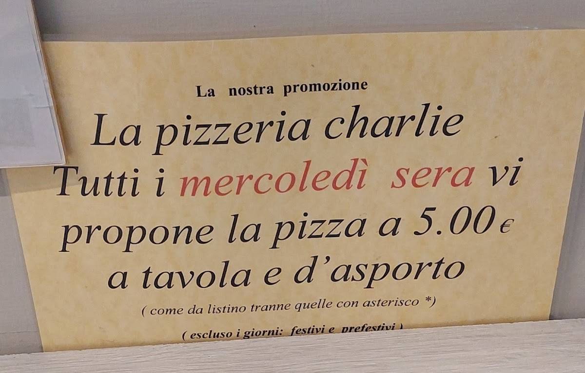 Menu di Pizzeria Ristorante Charlie 