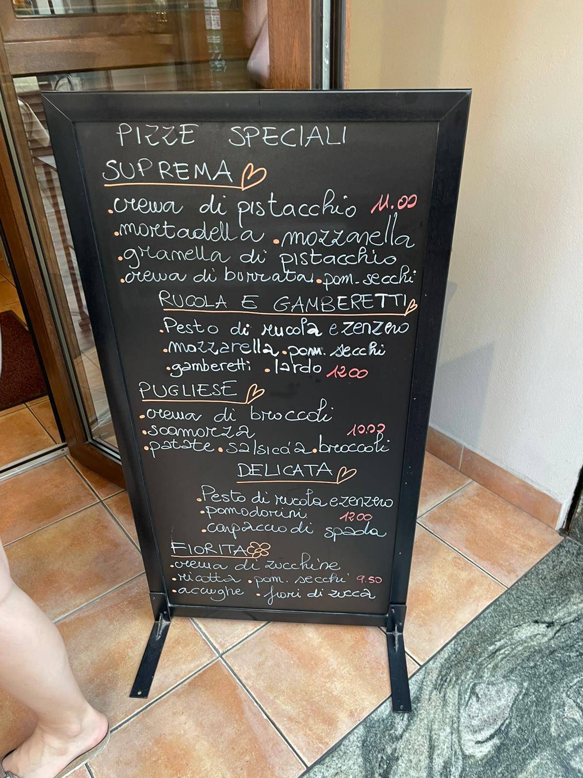 Menu di Falesia Pizzeria 