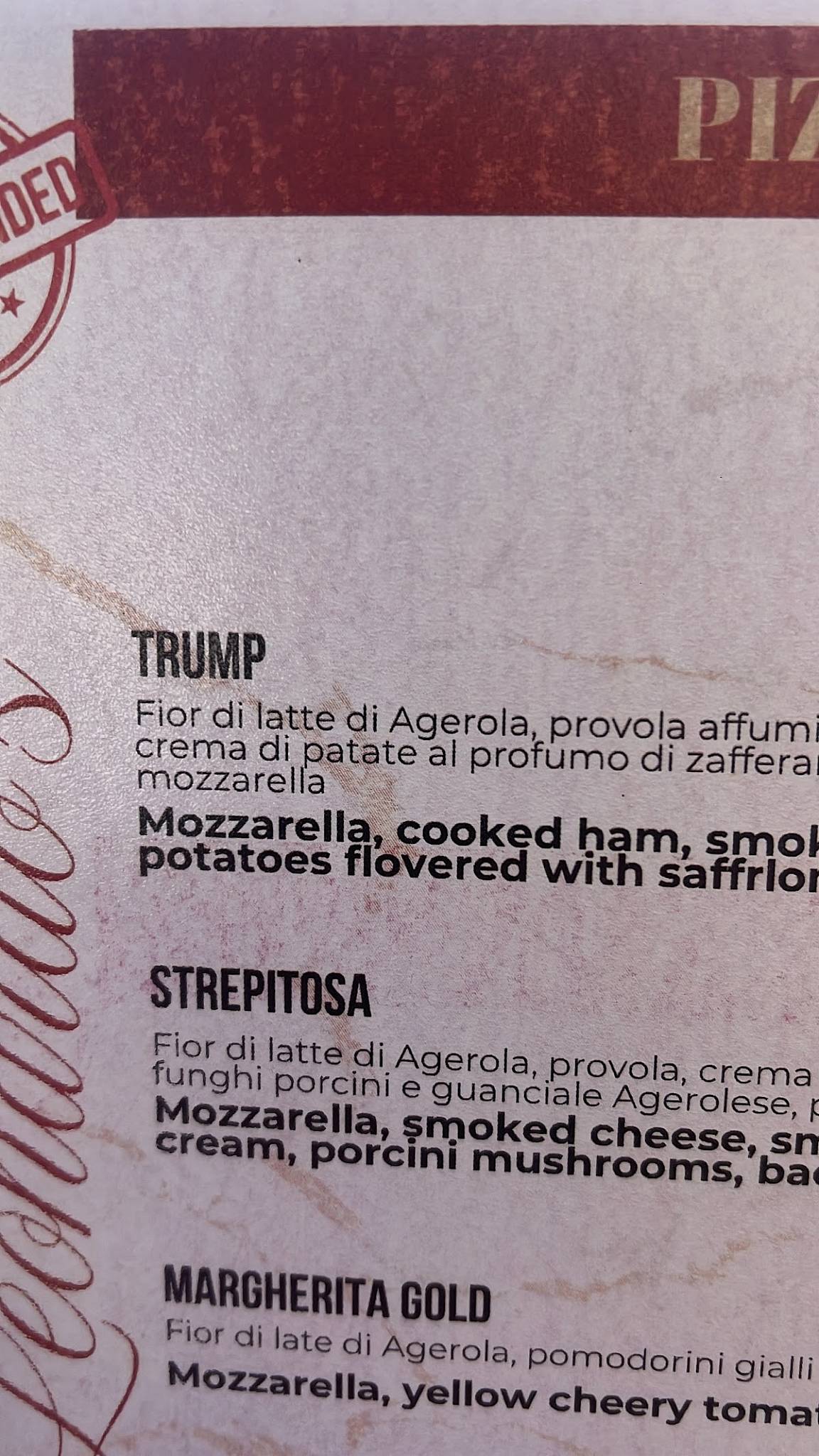 Menu di Ristorante Leonardo's 