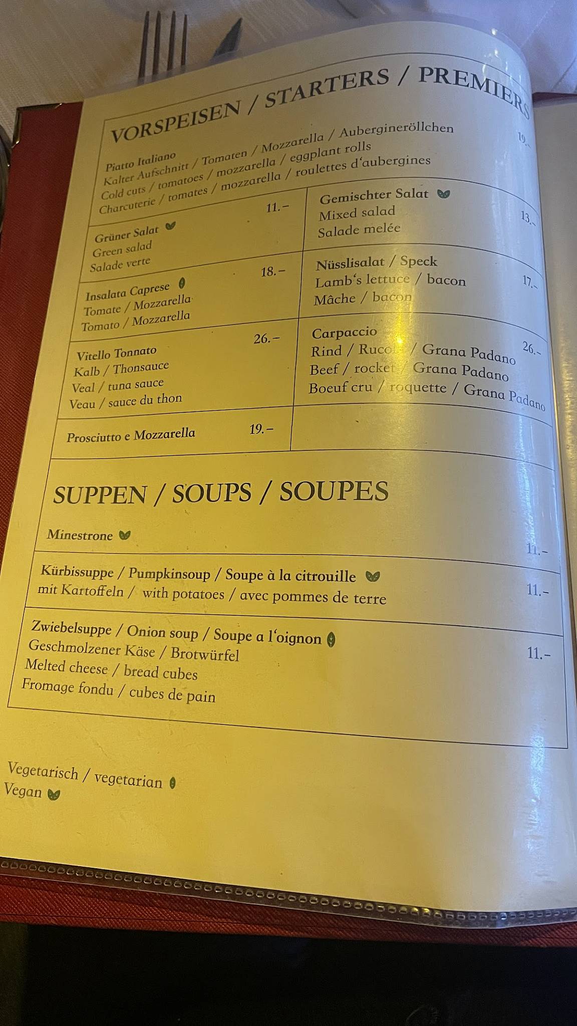 Menu di Pizzeria Roma 