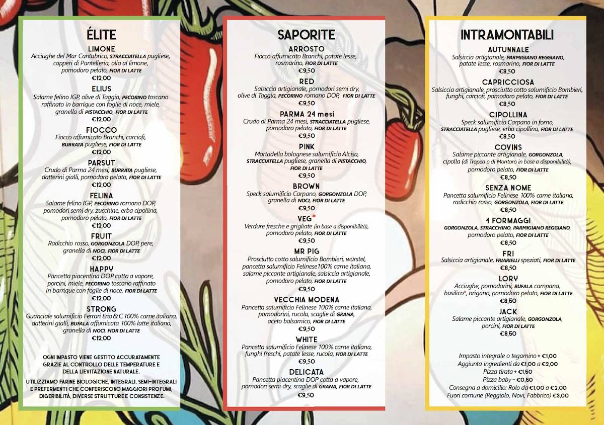 Menu di Stefano Covino - Pizzeria 