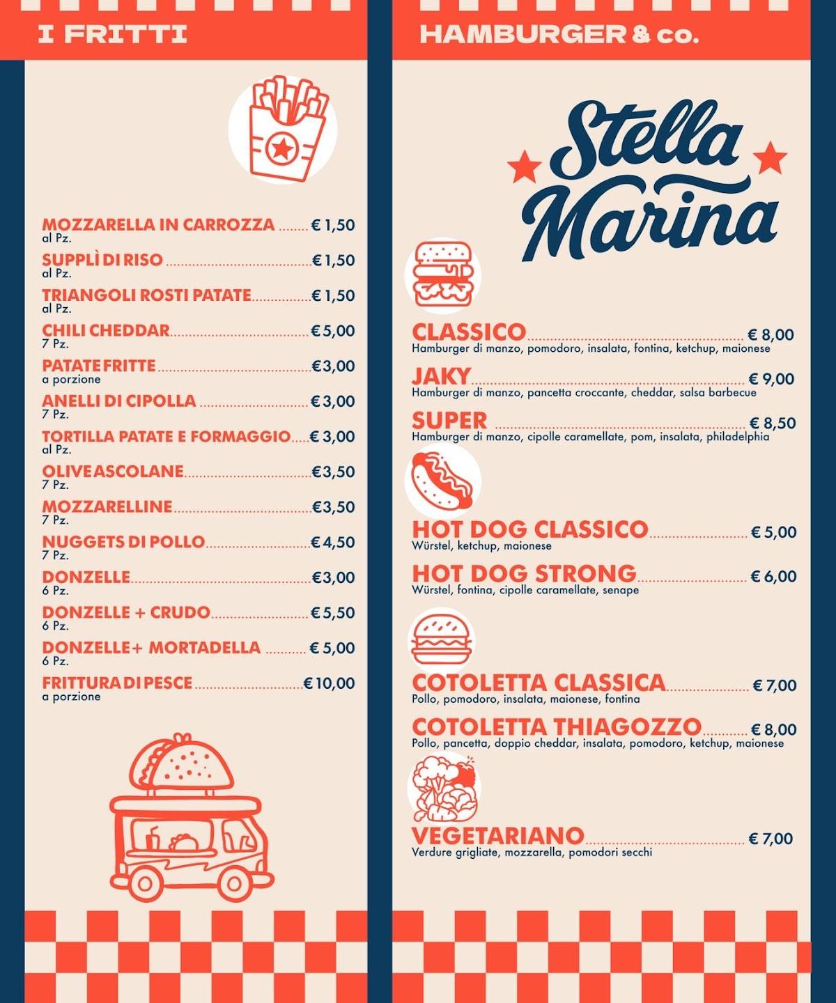 Menu di Pizzeria Stella Marina 