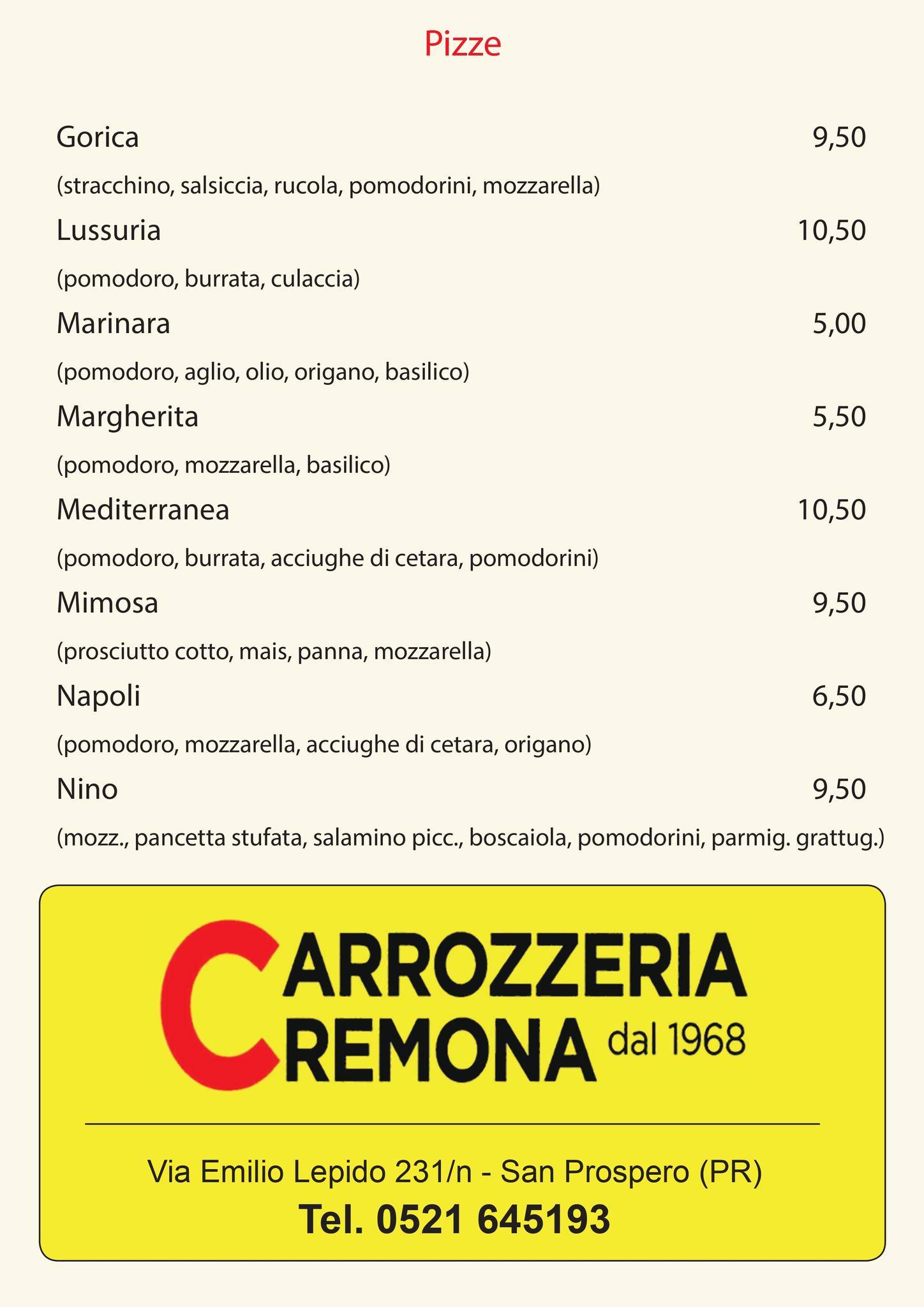 Menu di Tramonti 2 