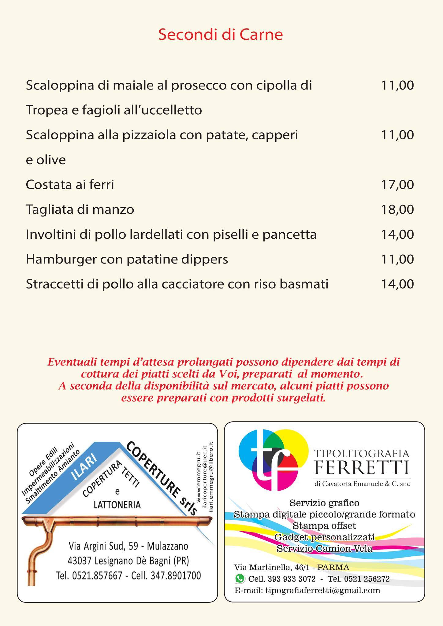 Menu di Tramonti 2 