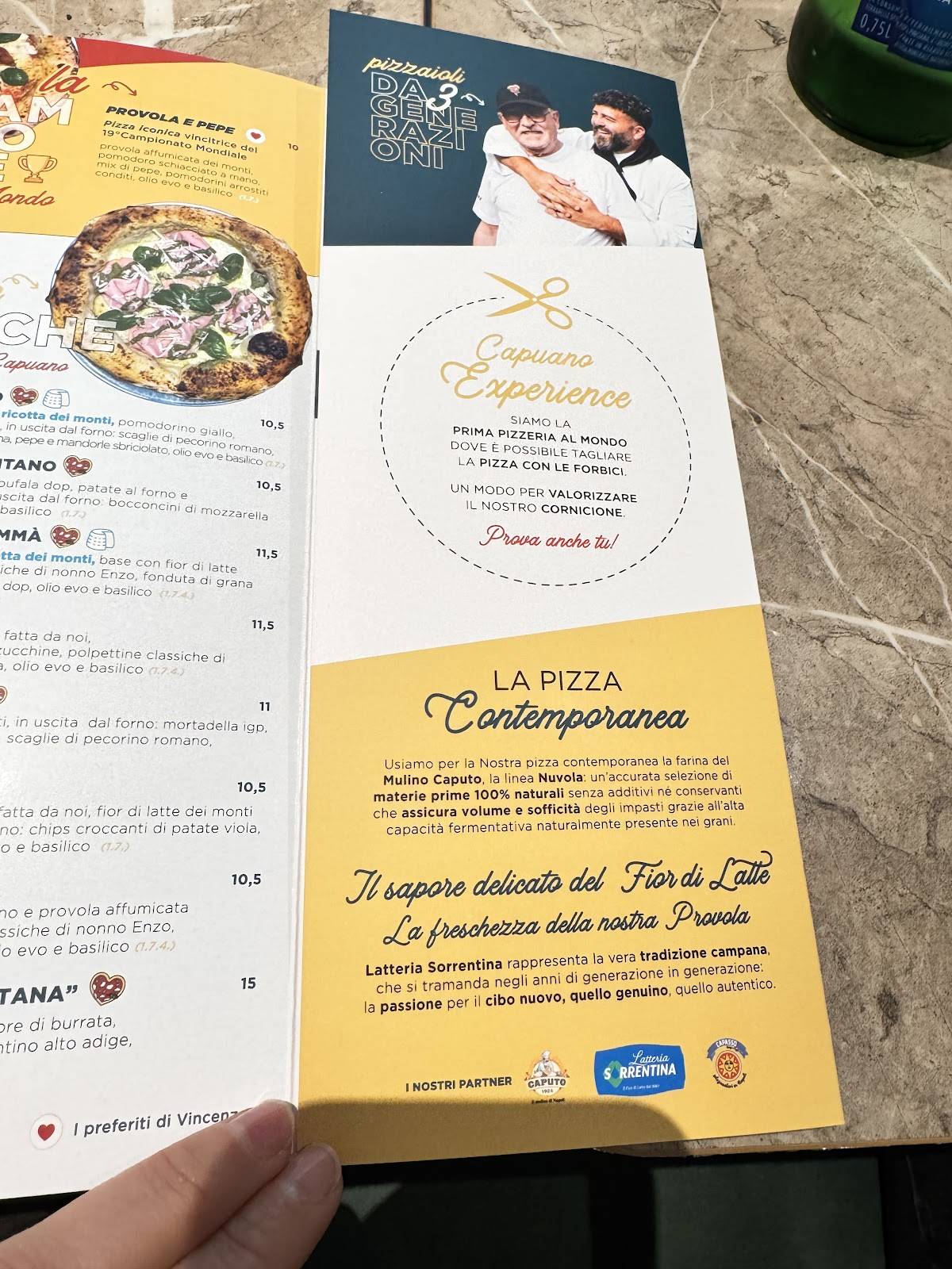 Menu di Pizzeria Vincenzo Capuano Caserta 