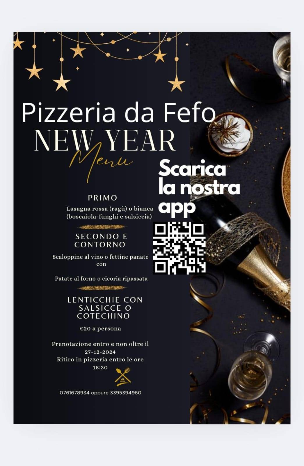 Menu di Pizzeria da FEFO 