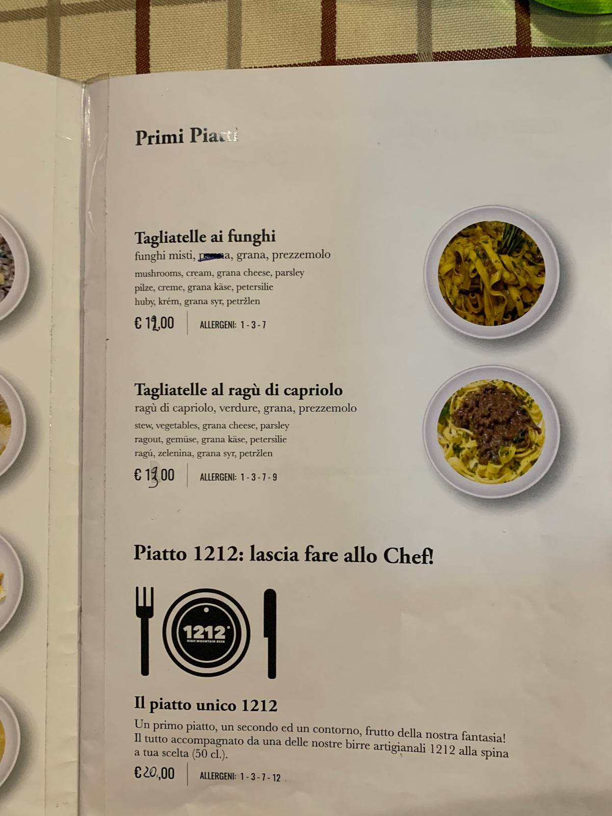 Menu di Plona 
