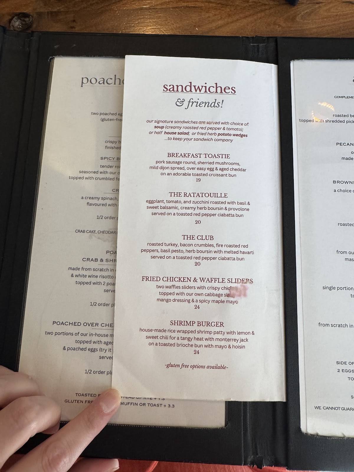 Menu de Poached Breakfast Bistro