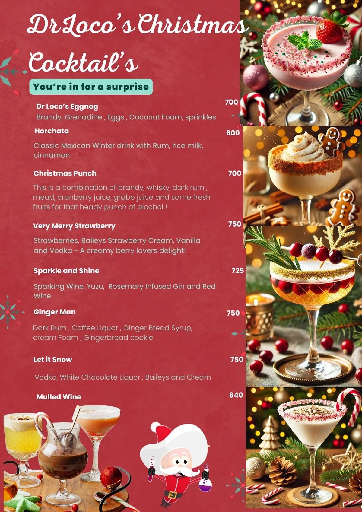 Poco Loco Town menu