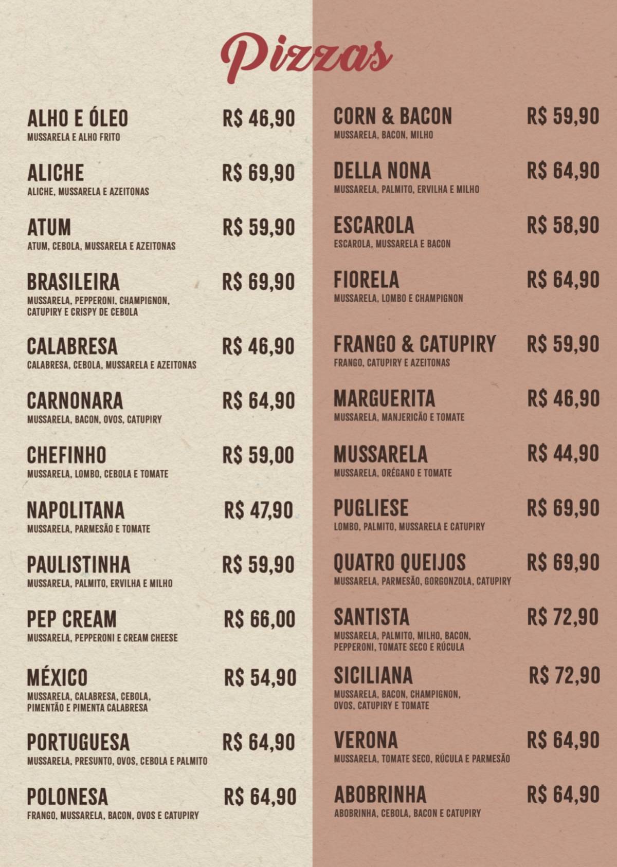 Point 66 Pizzaria Restaurante cardápio