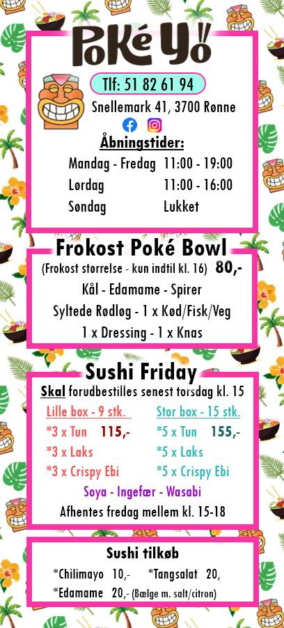 Menu de Poké Yo