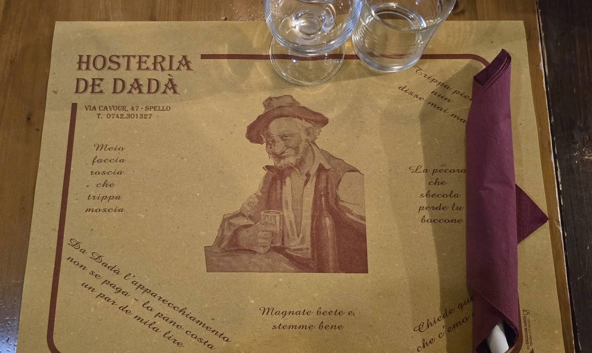Menu di Osteria de Dadà 