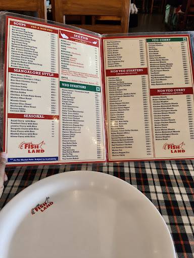 Poojari's Fish Land (Mangalore Style) menu