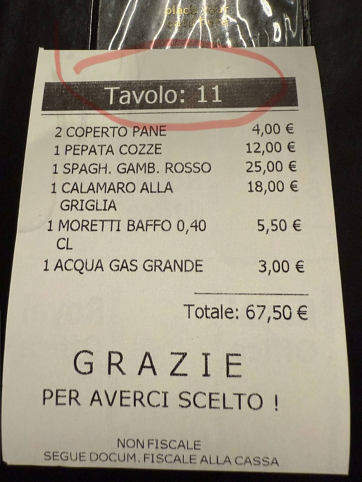 Menu di Porta Ossuna ristorante pizzeria 