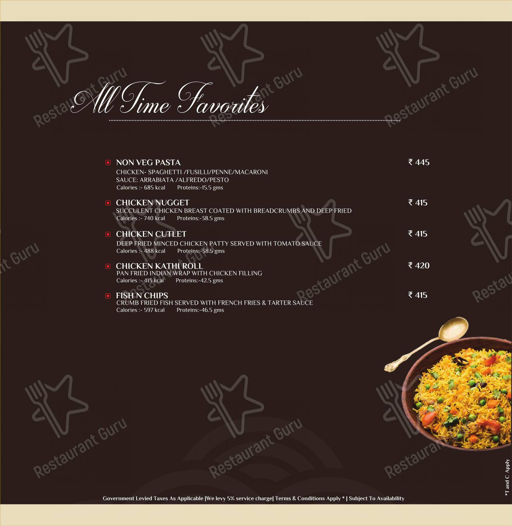 Menu for Portico Restaurant in Pune