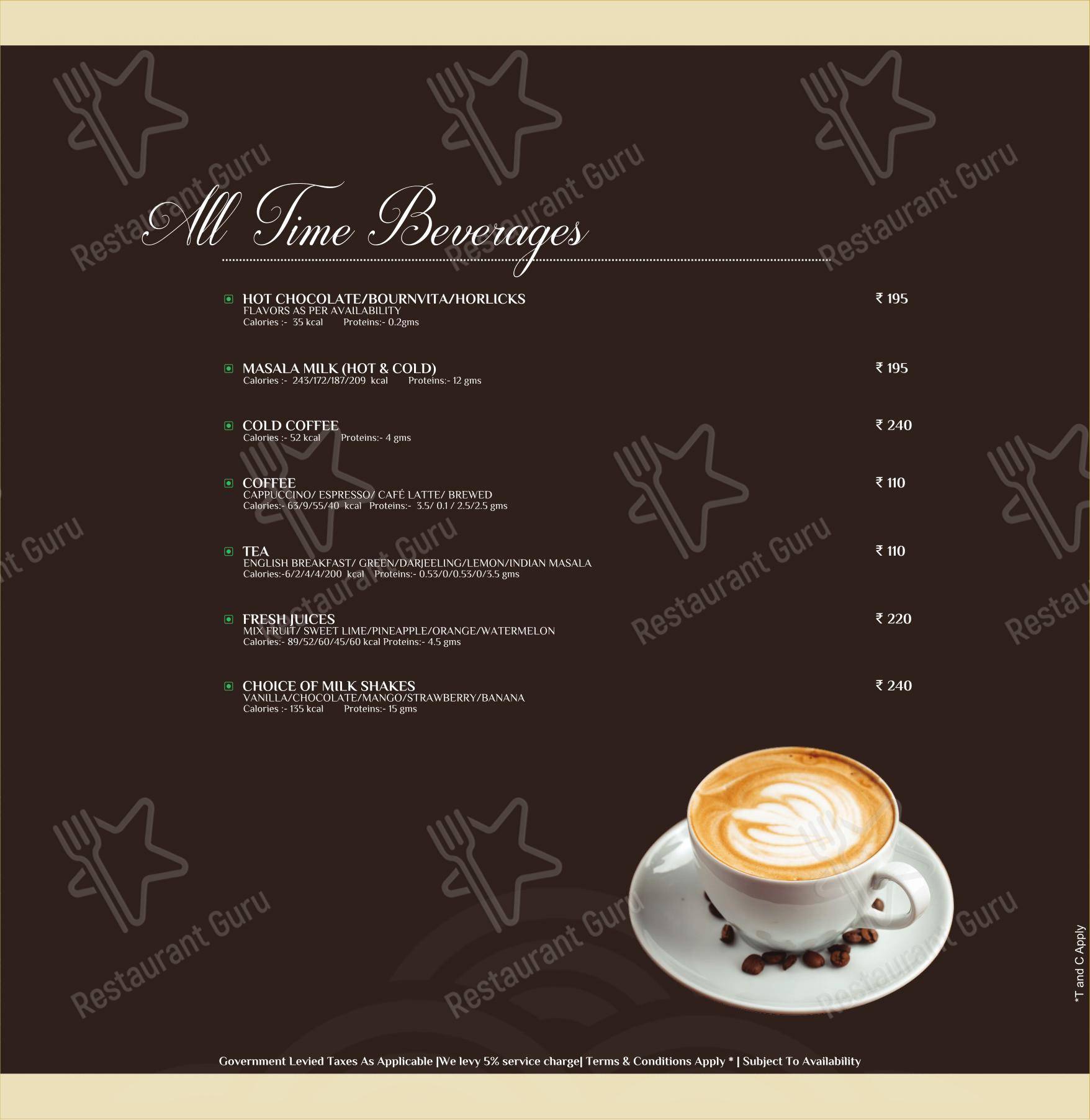 Menu for Portico Restaurant in Pune