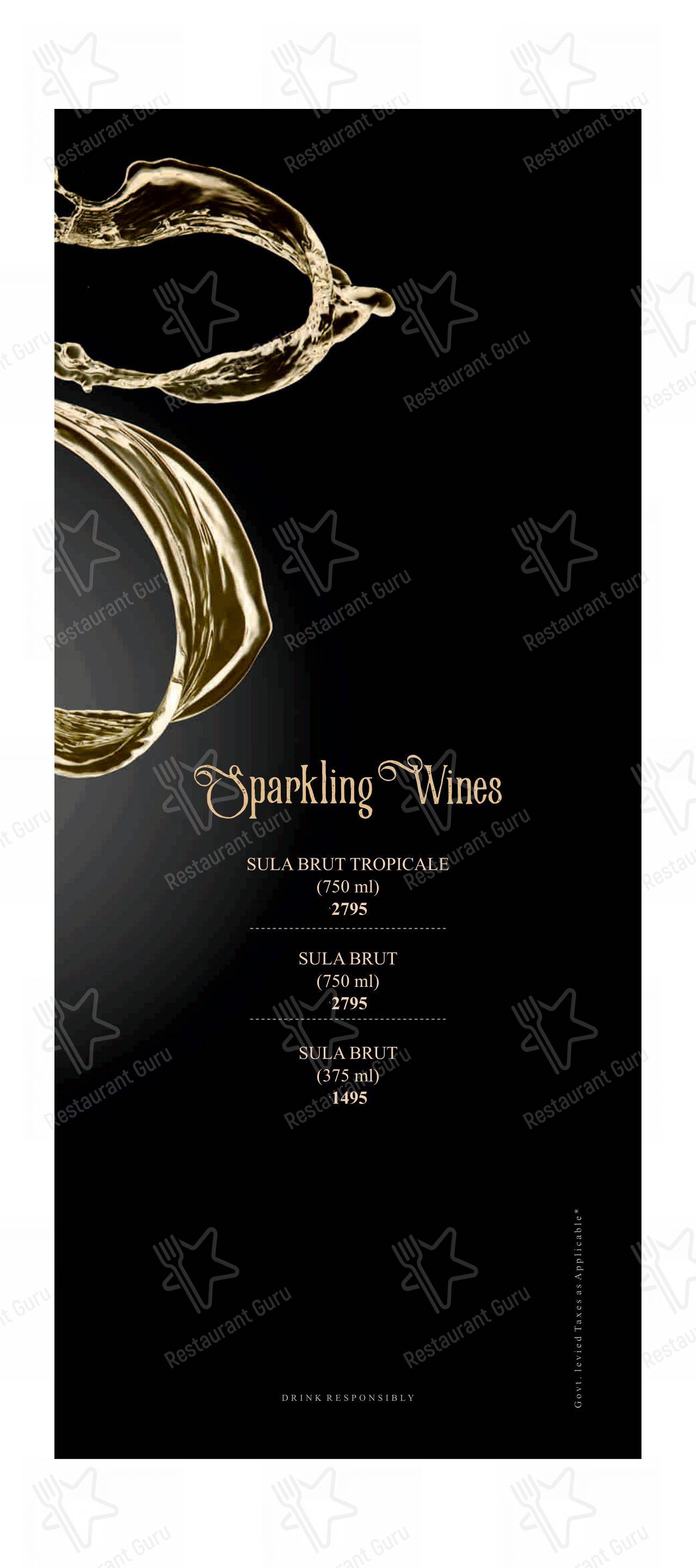 Menu bar for Portico Restaurant in Pune