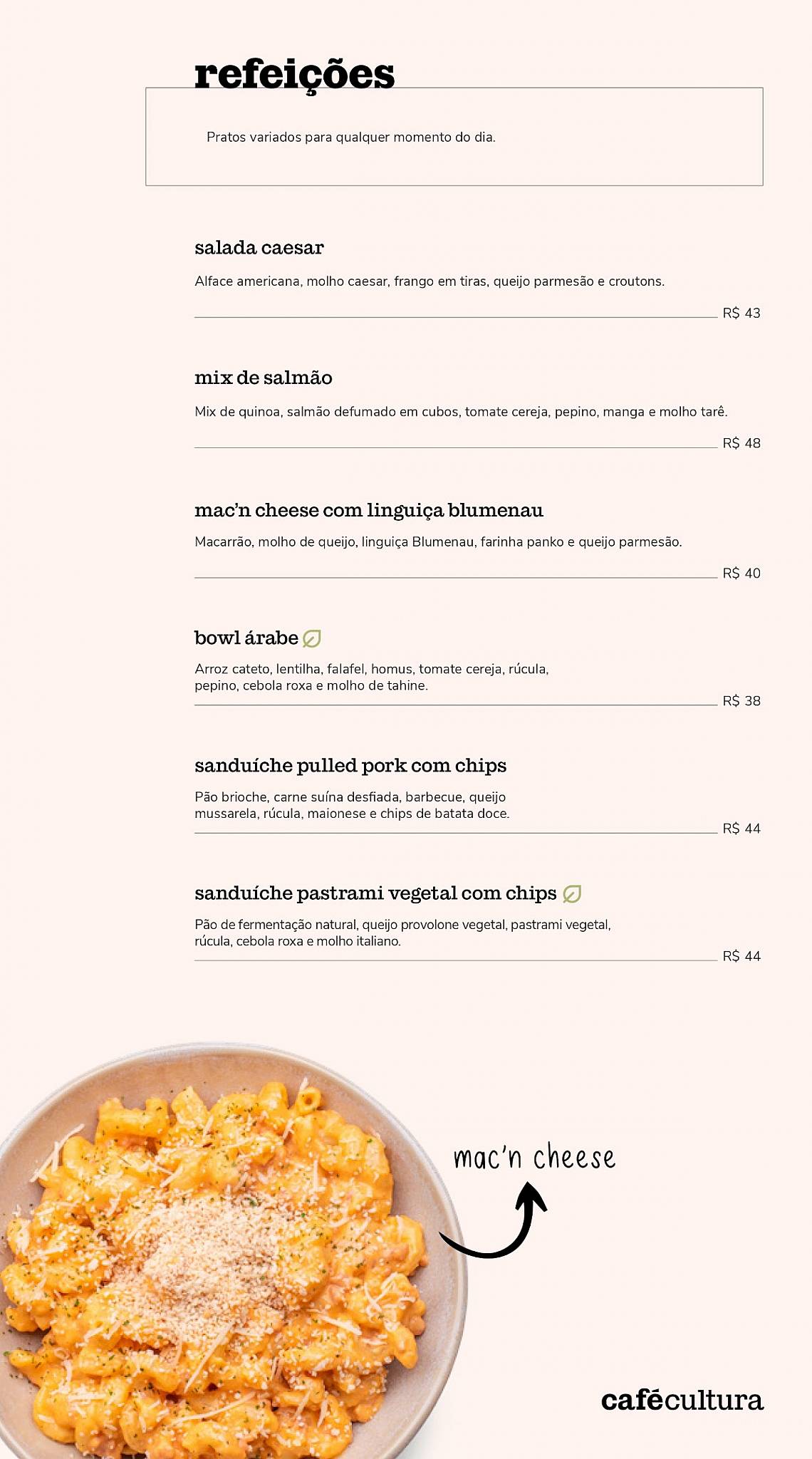 Café Cultura - Patio 24 cardápio