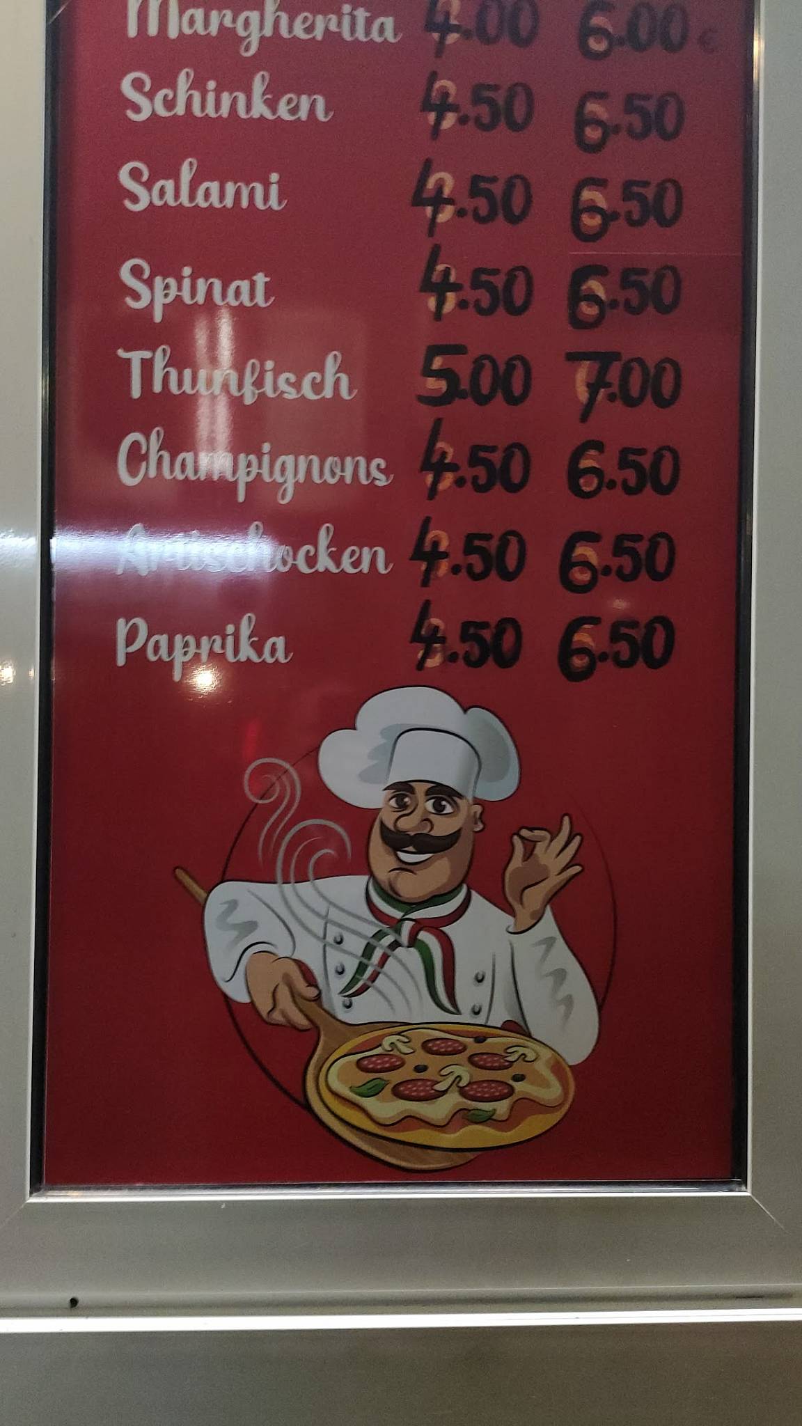 Menu de Portobello Pizza-Taxi