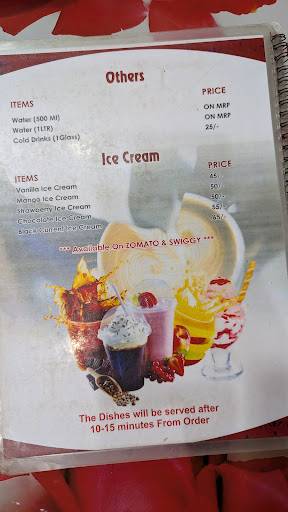Prithak Cafe menu