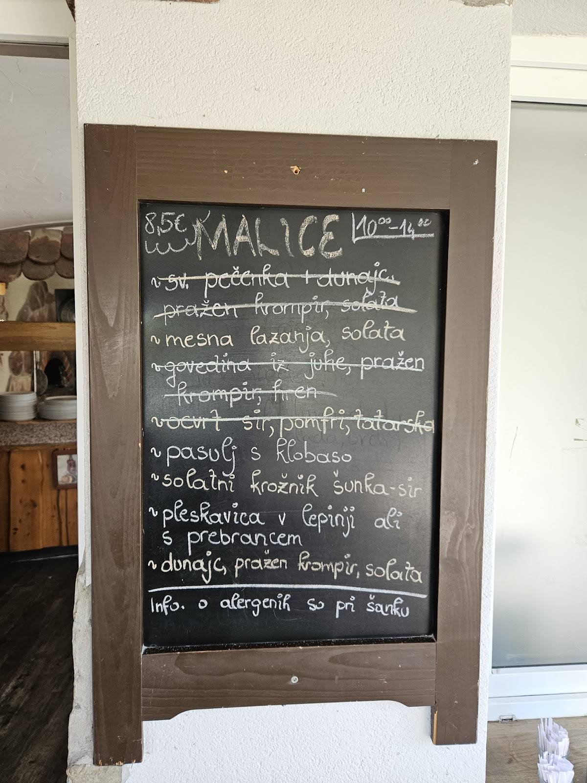 Menu di Gostilna Rozika 