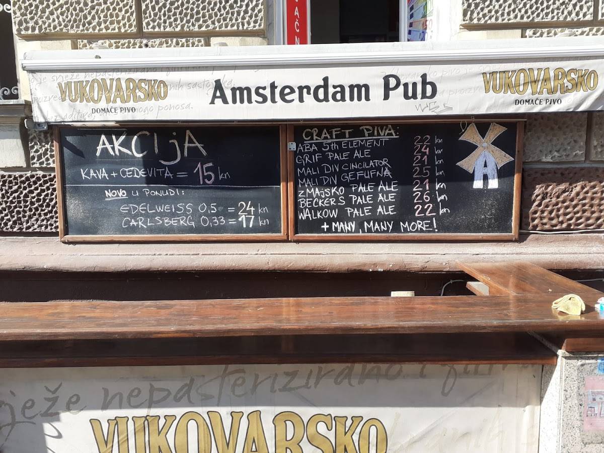 Menu di Amsterdam Pub 