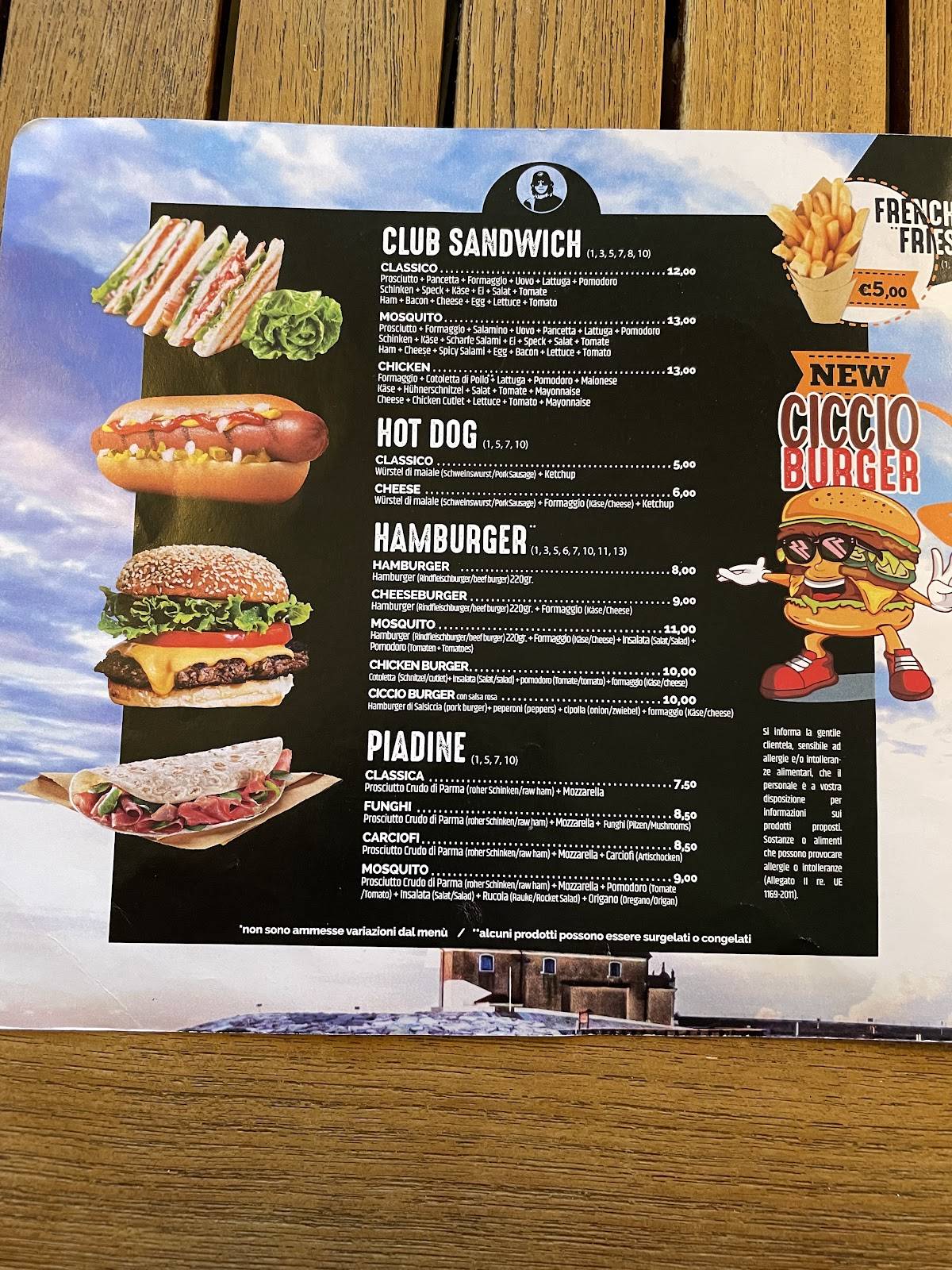 Menu di BAR MOSQUITO 