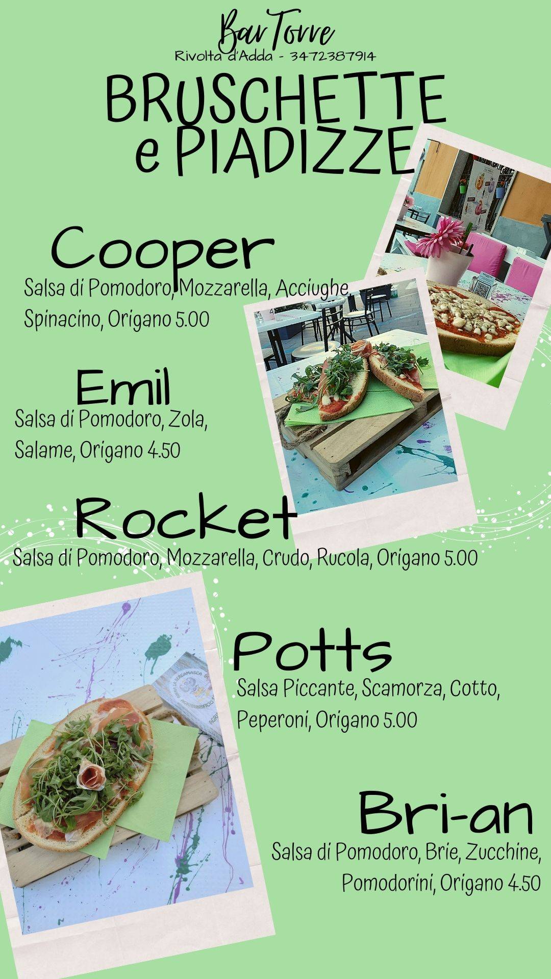 Menu di Bar la Torre 