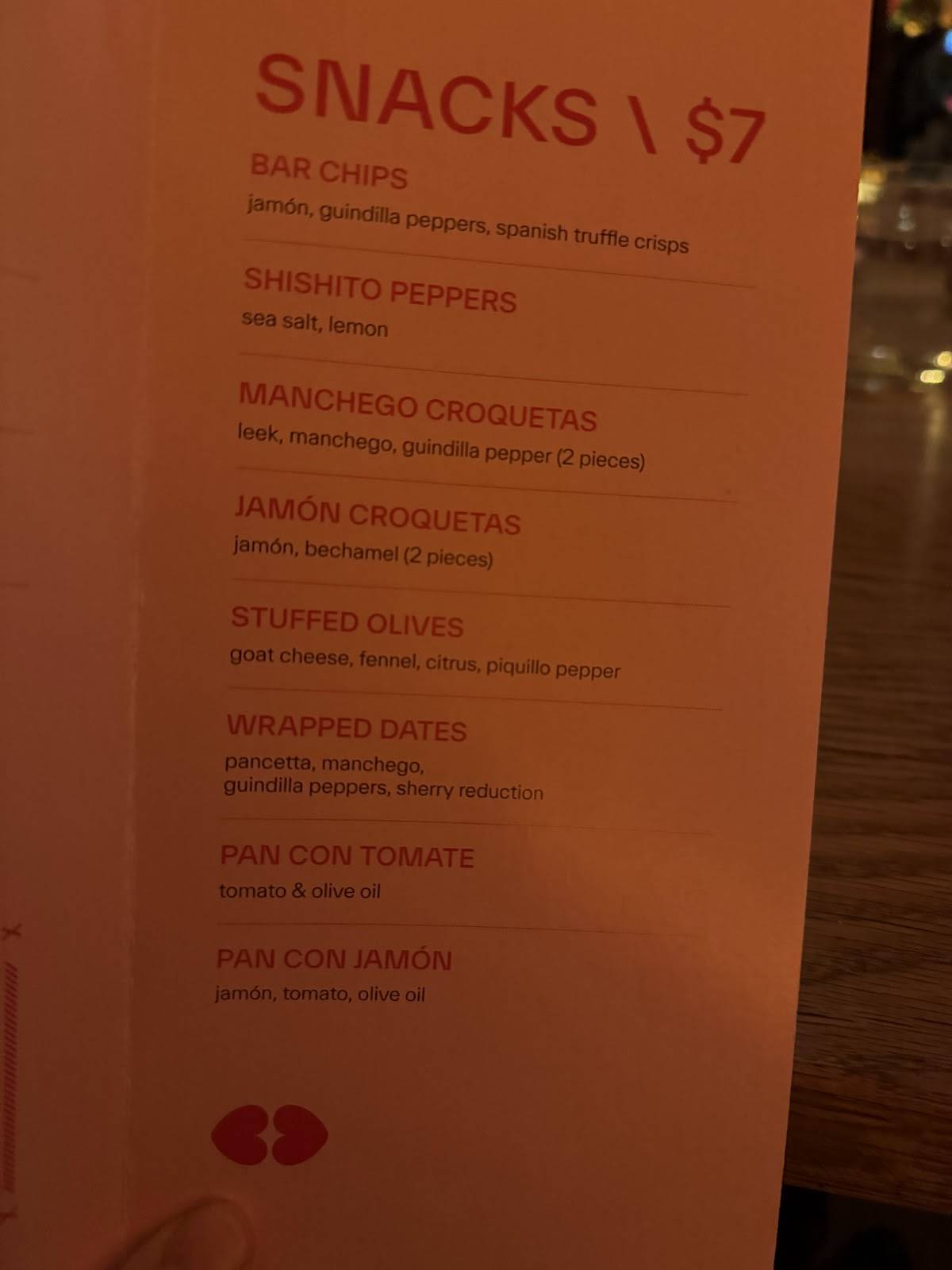 Menu de Beso by Patria
