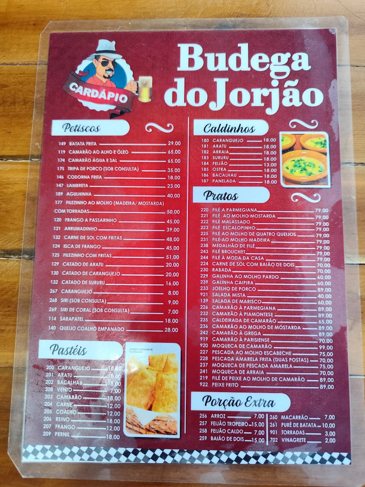 Budega Do Jorjão cardápio