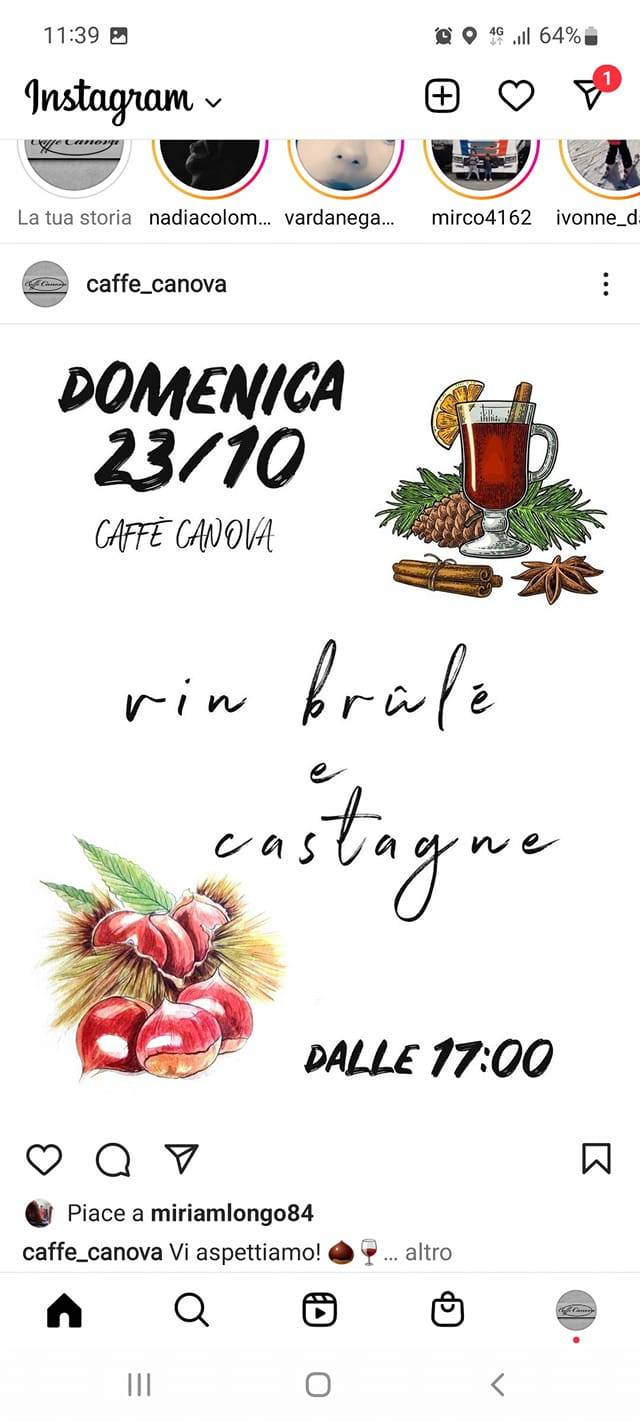 Menu di Caffè Canova 