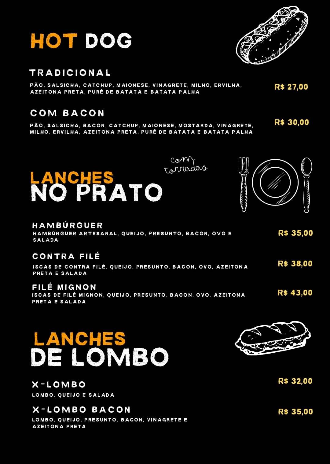Cannon Prime Auto Lanches cardápio