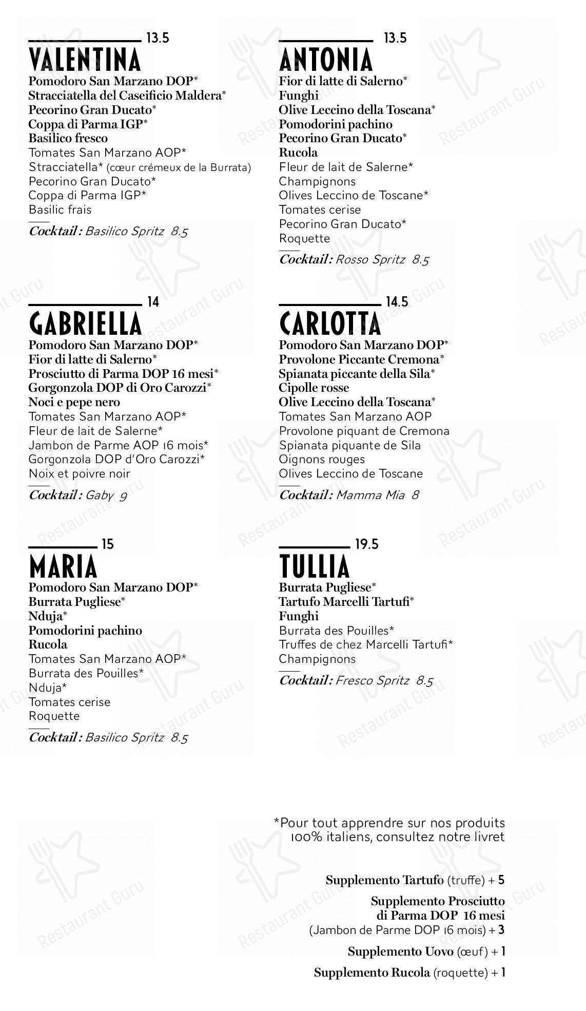 Крафт меню pour Carlotta - Le Clan des Mamma, Pizzas & Cocktails - La Rochelle pub et bar