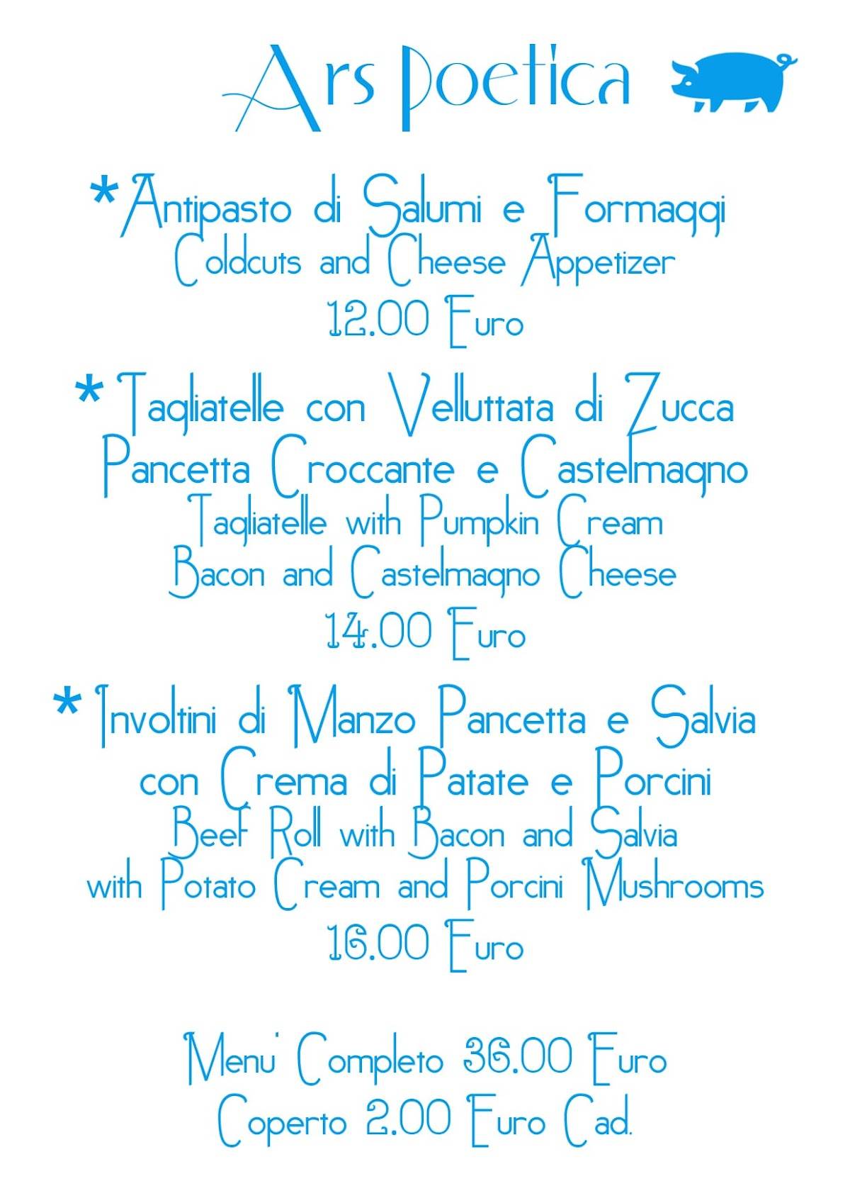 Menu di Carpe Diem 