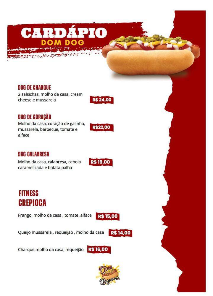 Dom Dog floresta cardápio