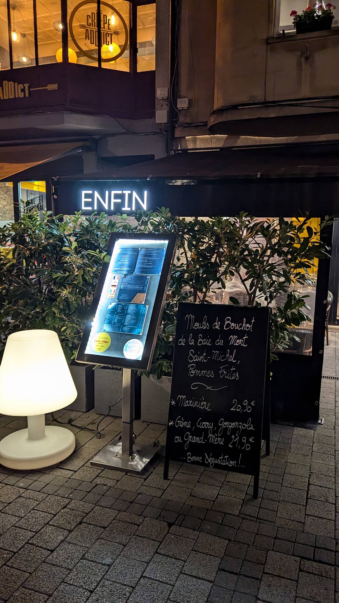 Menu de L' Enfin - bistrot & cuisine sympathique