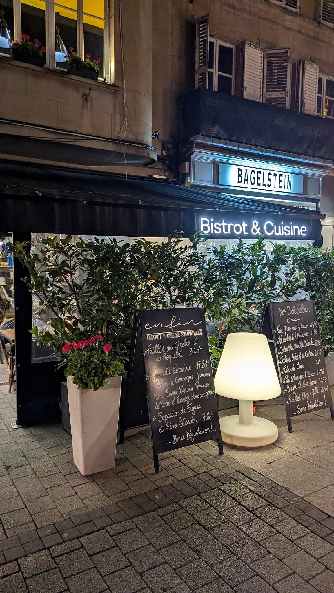 Menu de L' Enfin - bistrot & cuisine sympathique