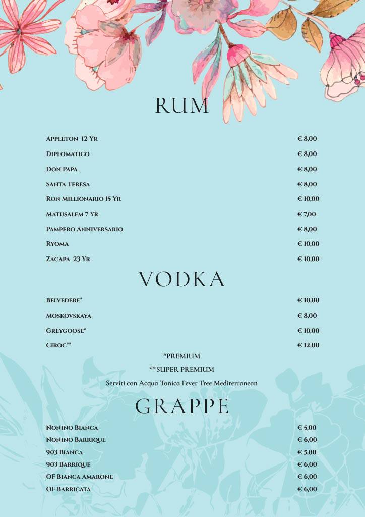 Menu di Enjoy Vomero 