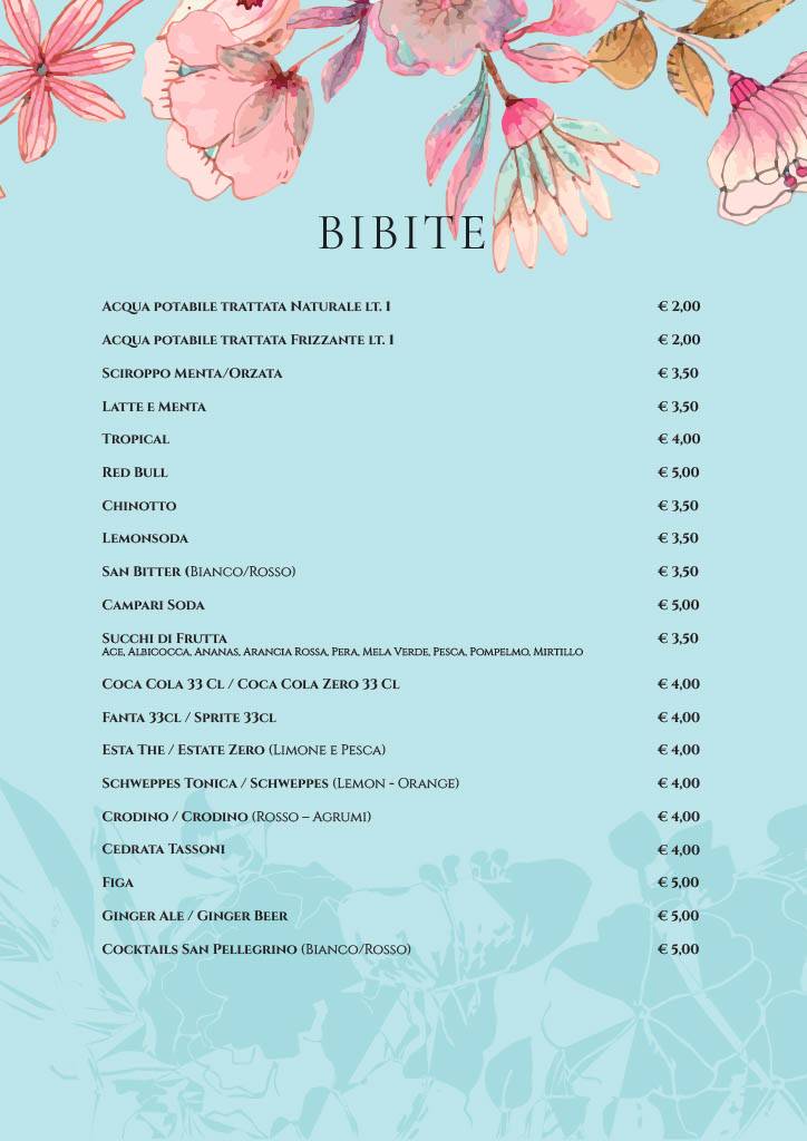 Menu di Enjoy Vomero 