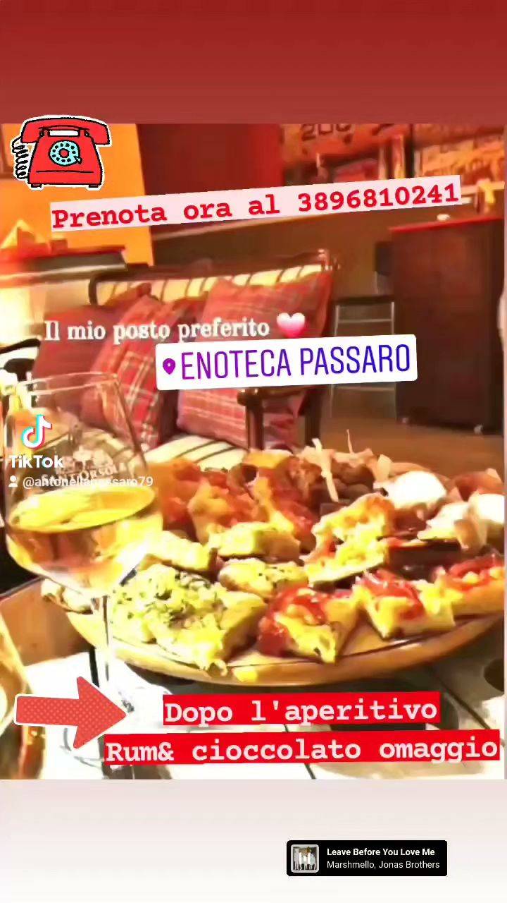 Menu di Enoteca Passaro 