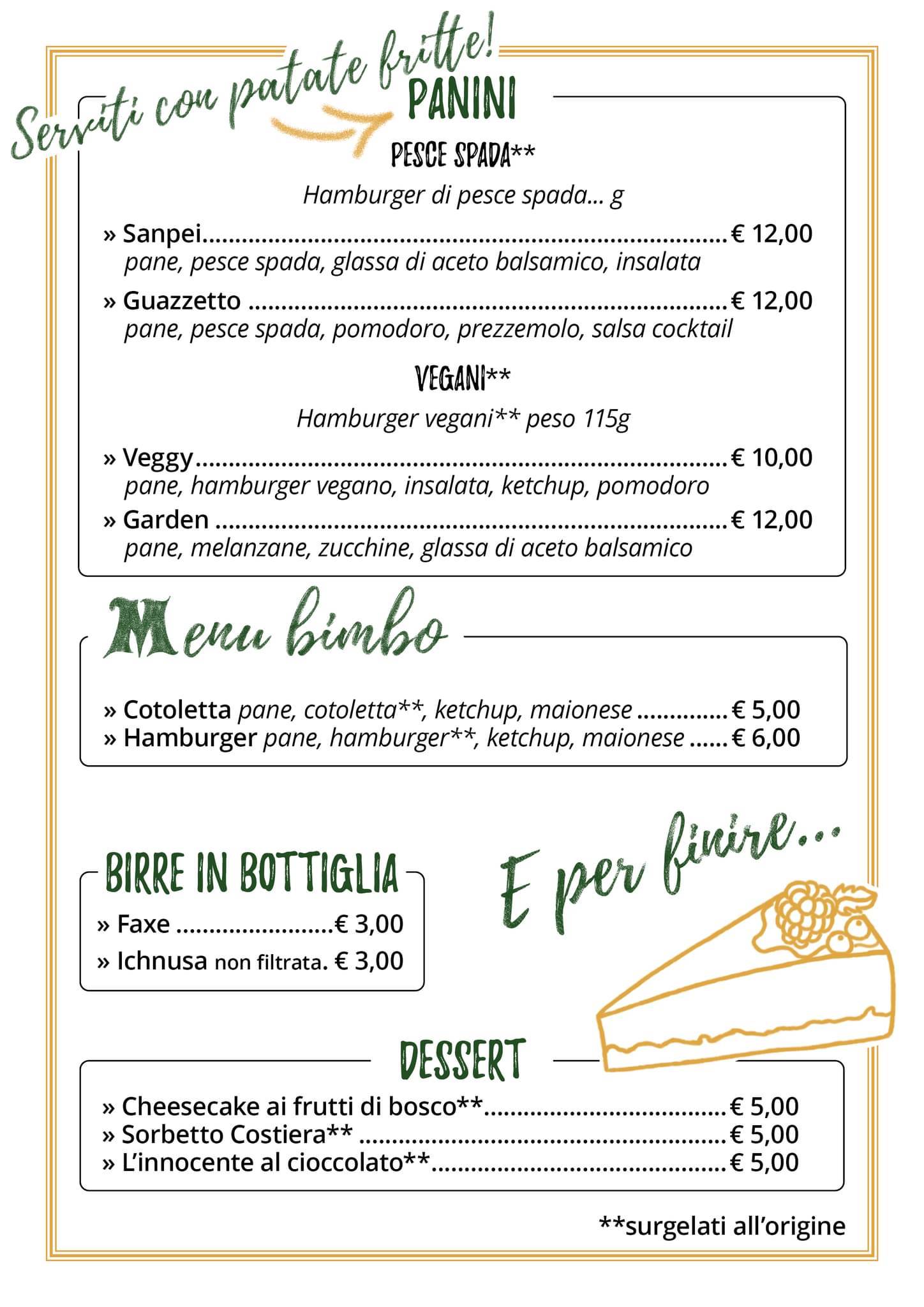 Menu di Green Pub 