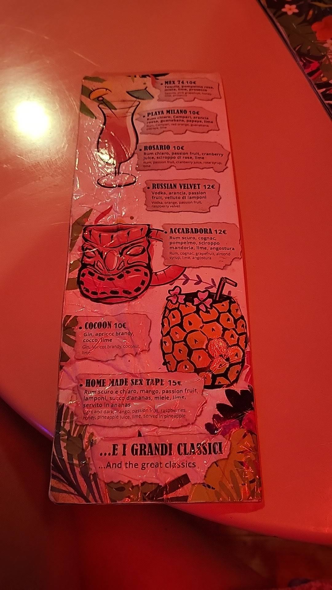 Menu di Jungle Tiki 