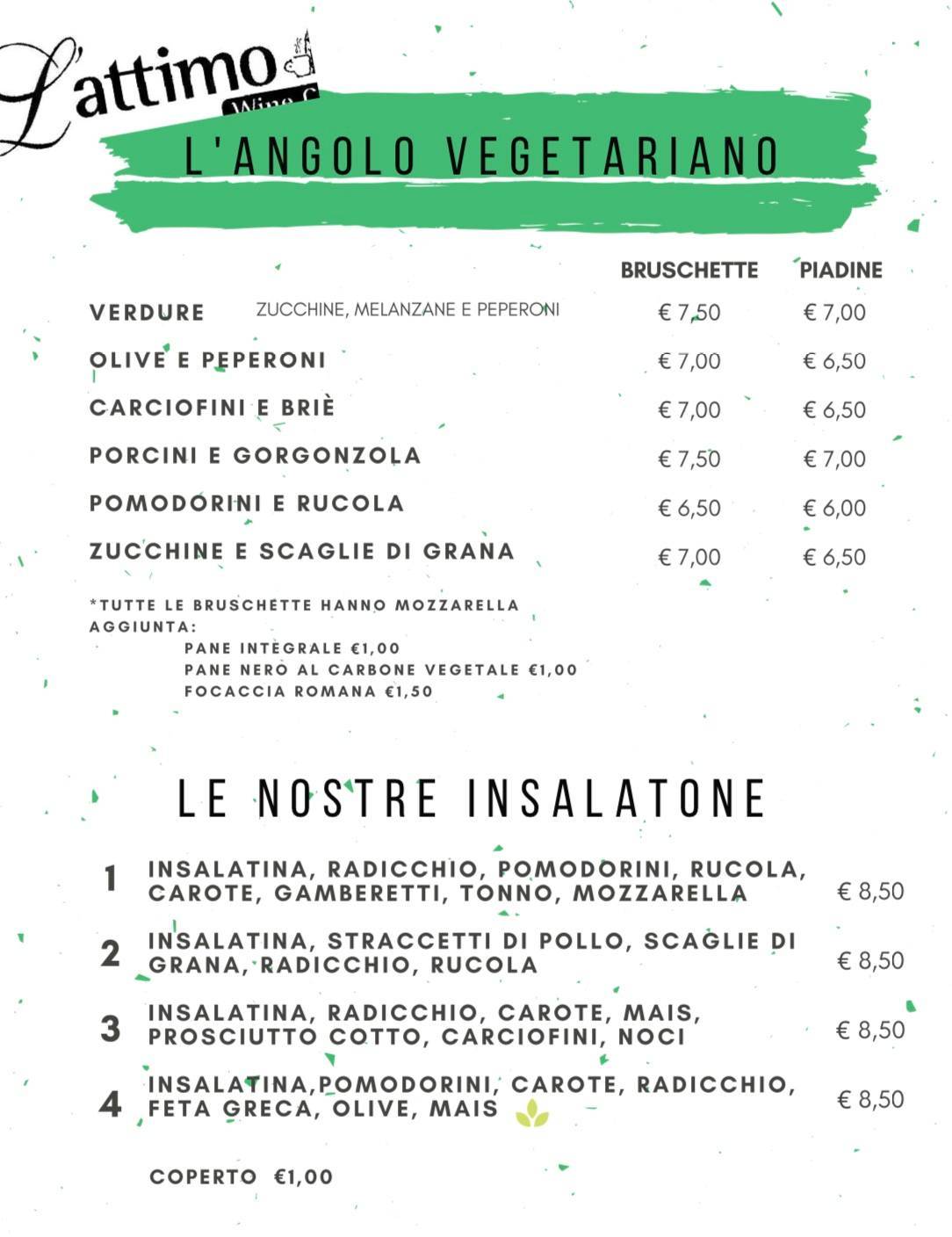 Menu di L'attimo 