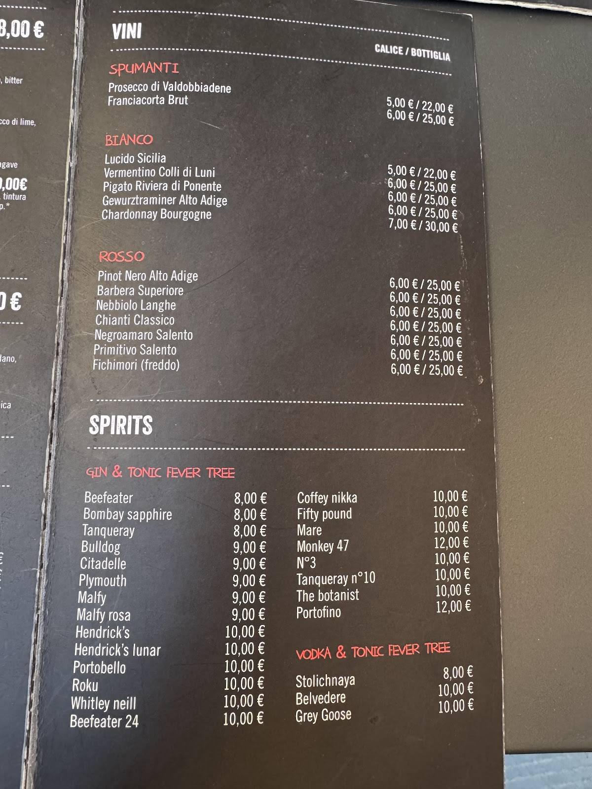 Menu di Metropolitan café 