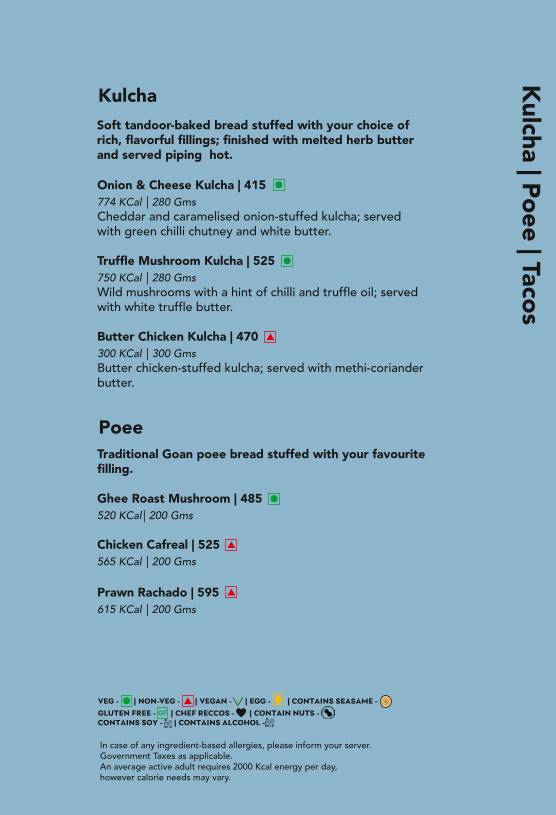 Monkey Bar menu