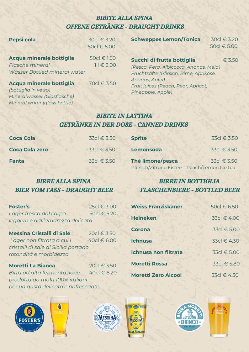 Menu di Pagoda Beach Bar Ristorante 