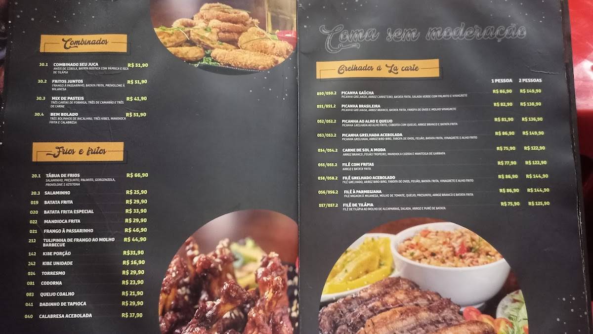 Quiosque do Seu Juca cardápio