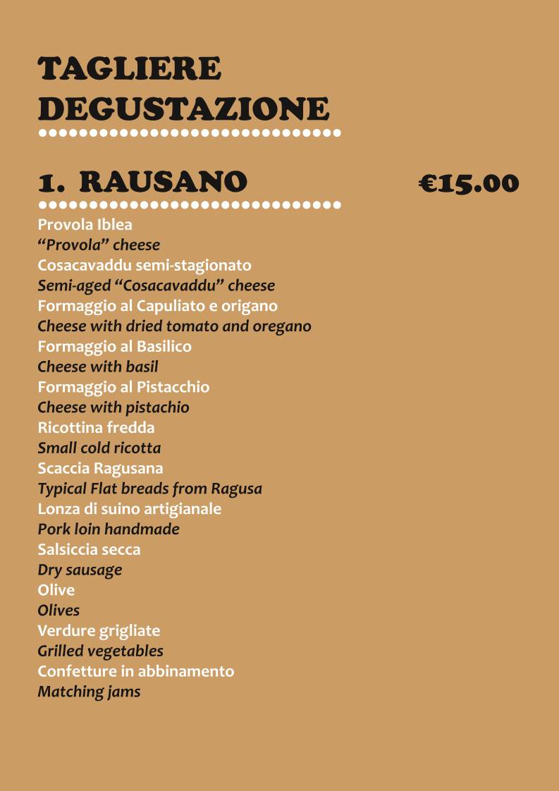Menu di Risìu 