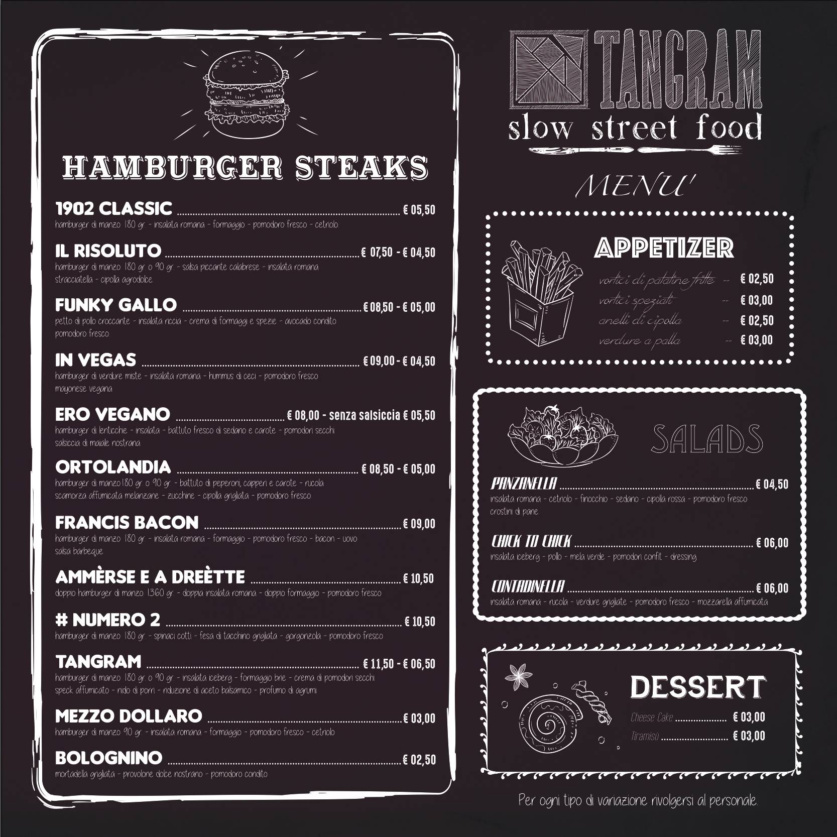 Menu di Tangram - Slow Street Food 