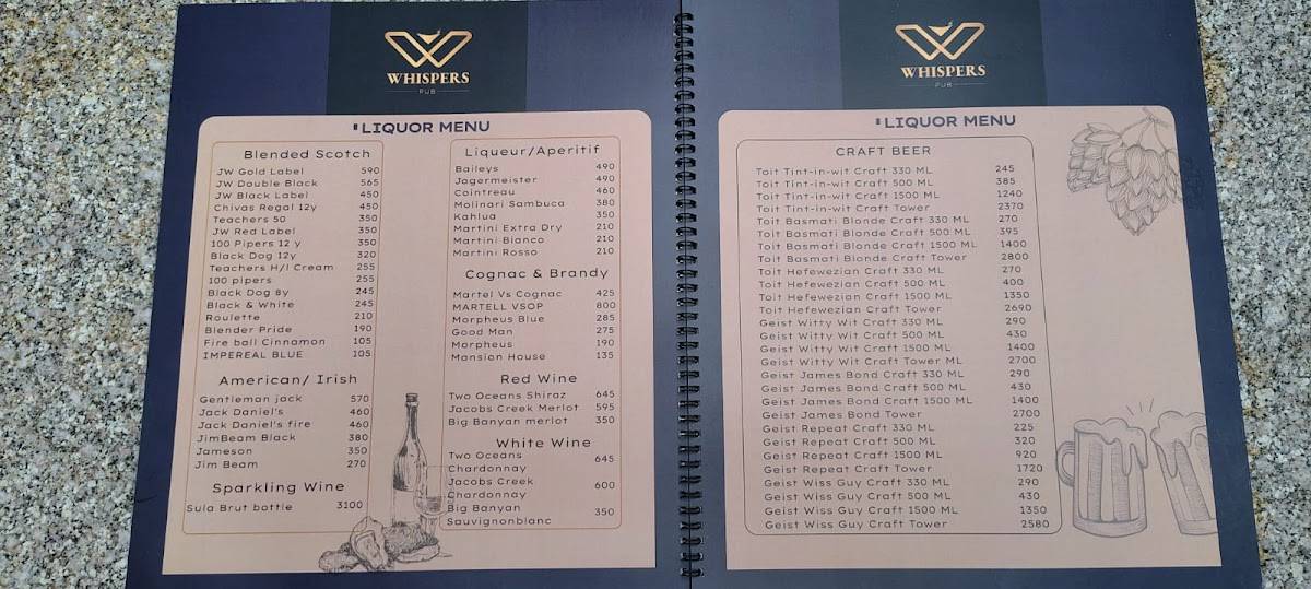 The Big Barn - Taproom Tiki Bar & brewpub menu